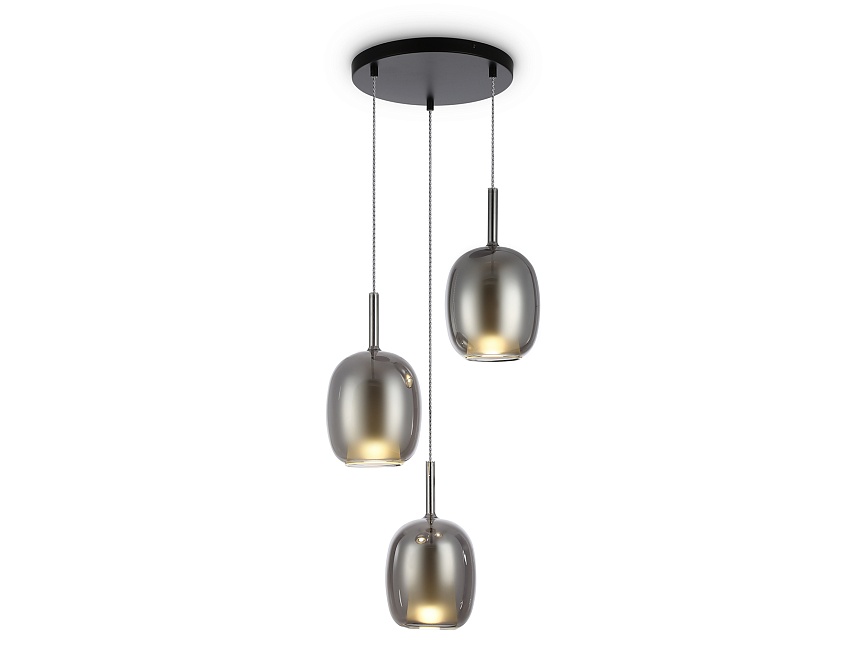 Ambrella Светильник подвесной LH11153/3 BK/WH/SM черный/белый/дымчатый E27*3 max 60W D425*1500 фото