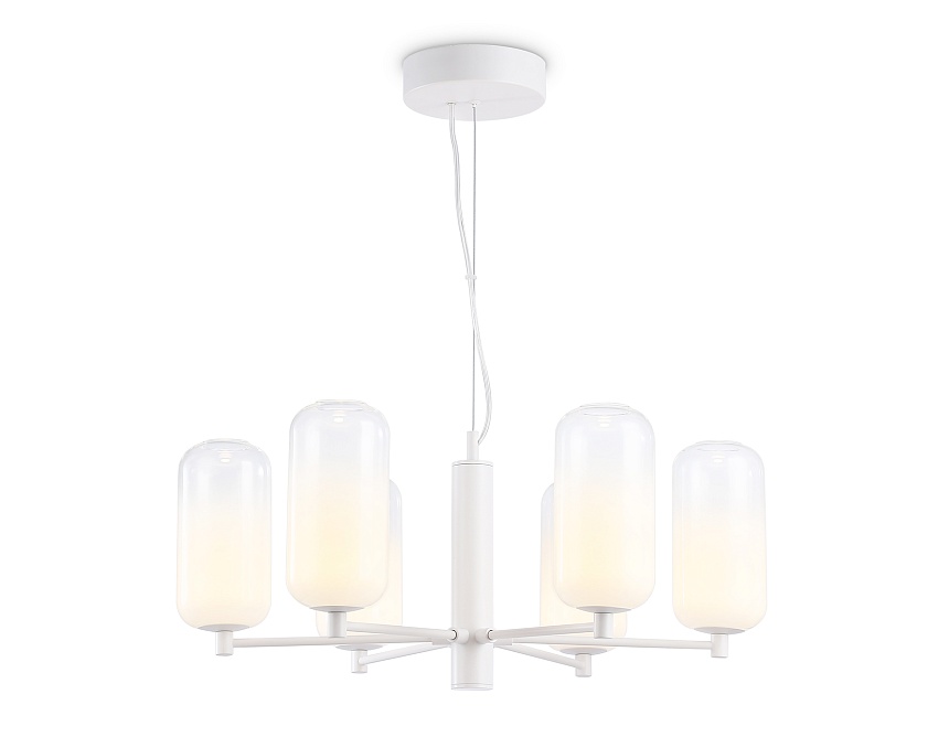 Ambrella Светильник светодиодный подвесной LH11107/6 WH/FR белый/белый матовый 24W 3000K D630*280 фото