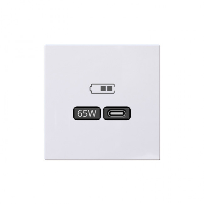 Jasmart FD Белый глянцевый Розетка USB A+C 65W, 220-240Вт, 50-60Мгц фото