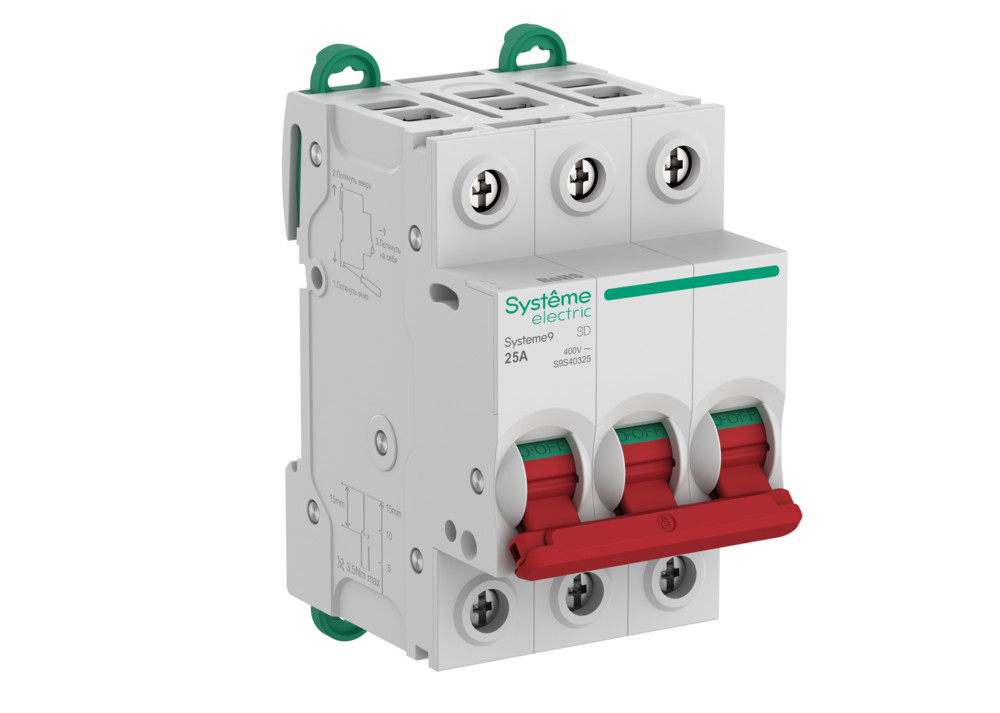 Systeme Electric Systeme9 Выключатель нагрузки (ВН) 3P 25A 400В фото