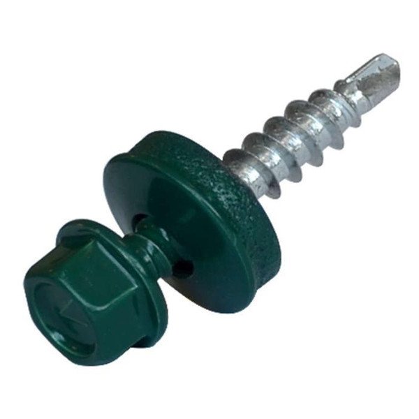 Tech-Krep Саморез КР св. 4,8х28 RAL-6002 (зелёный) (300 шт) - ведро фото