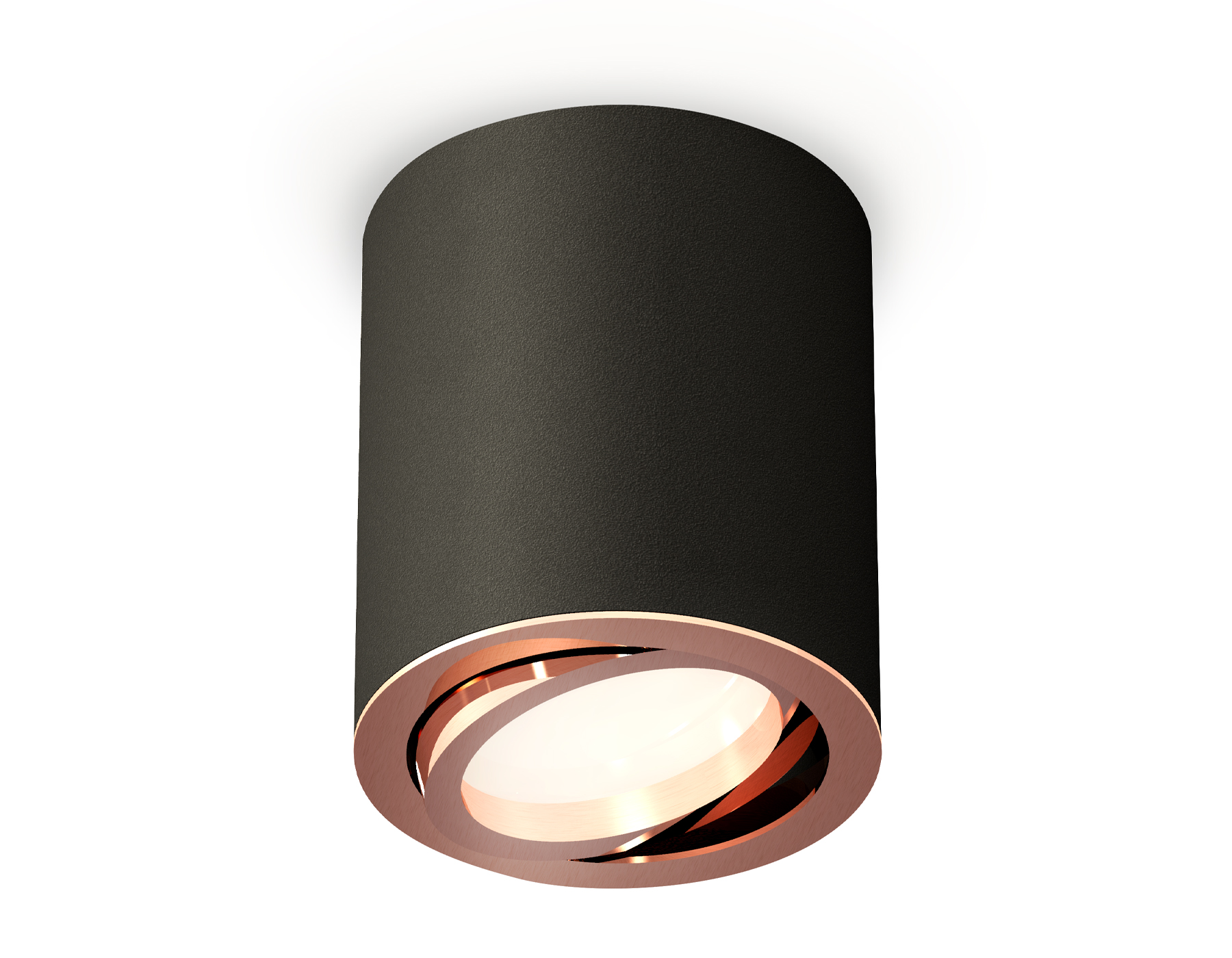 Ambrella Комплект накладного поворотного светильника XS7422004 SBK/PPG черный песок/золото розовое полированное MR16 GU5.3 (C7422, N7005) фото