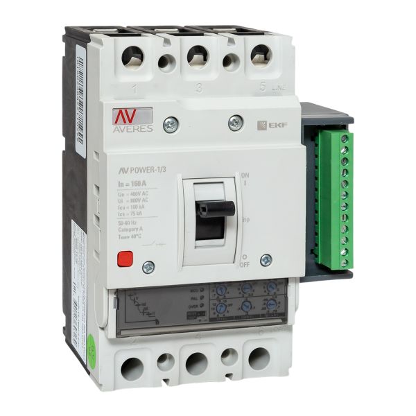 EKF Выключатель автоматический в литом корпусе AV-POWER-1/3 160А 100кА ETU2.2 фото