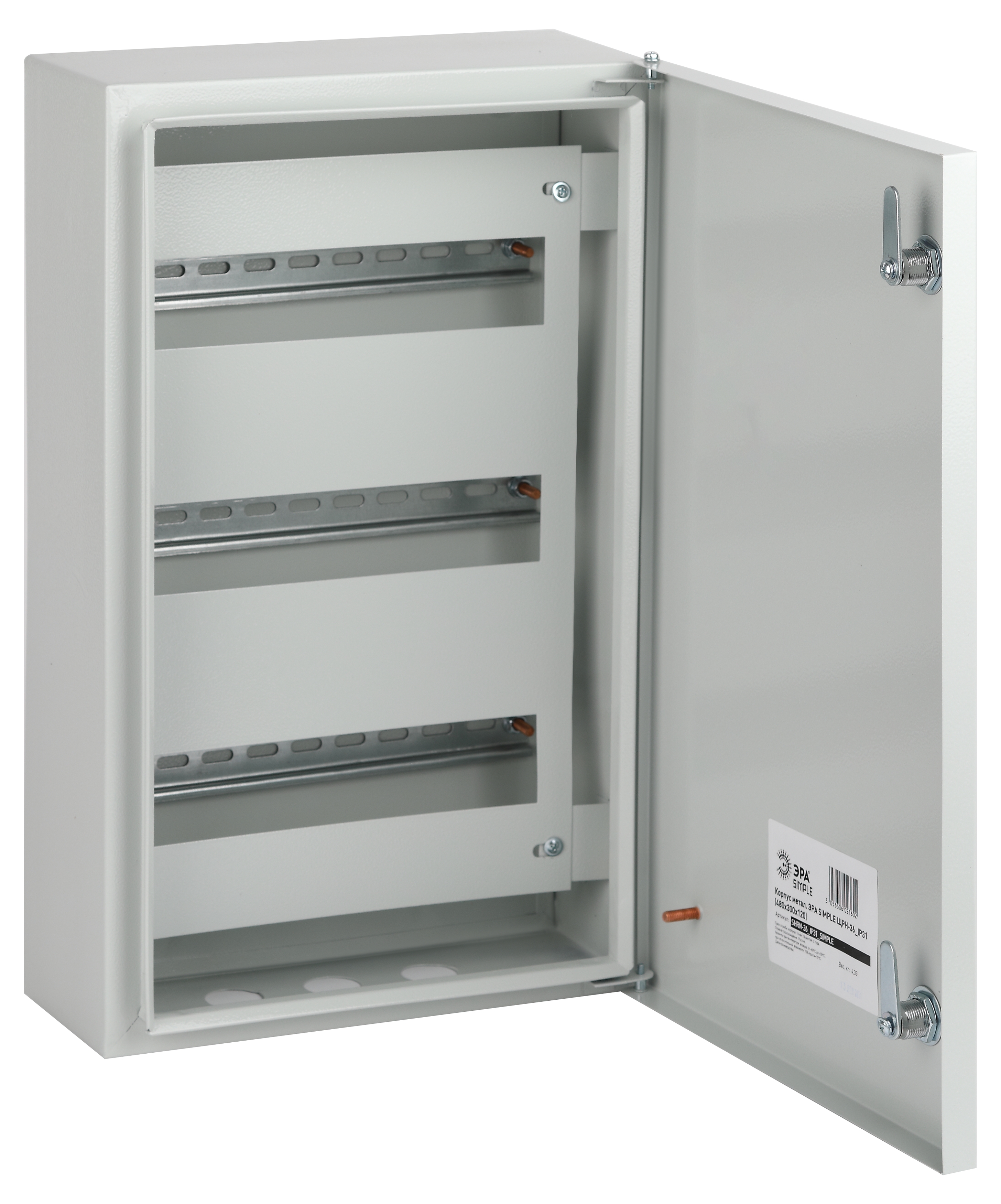 ЭРА Корпус металлический навесной SIMPLE ЩРН-36 (480х300х120) IP31 УХЛ3 серый фото