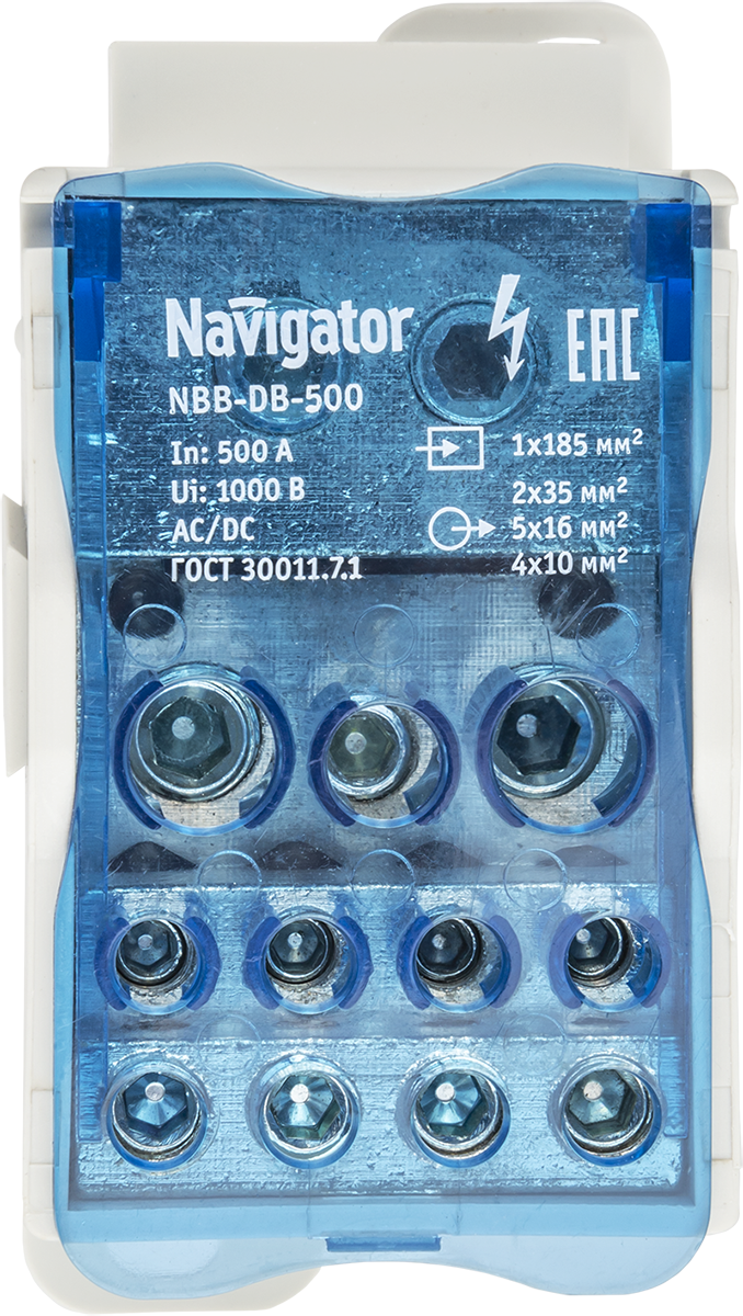 Блок распределительный Navigator NBB-DB-500 (1 шт/упак) (36/6/1)