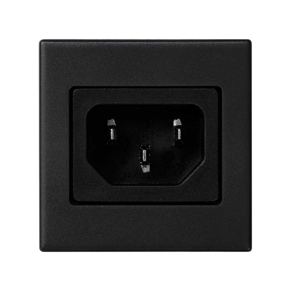 Simon Connect Графит Плата c 1-м разъёмом папа IEC320, 45х45мм фото