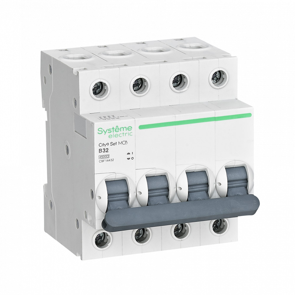 Systeme Electric City9 Set Автоматический выключатель (АВ) B 32А 4P 4.5kA 400В фото