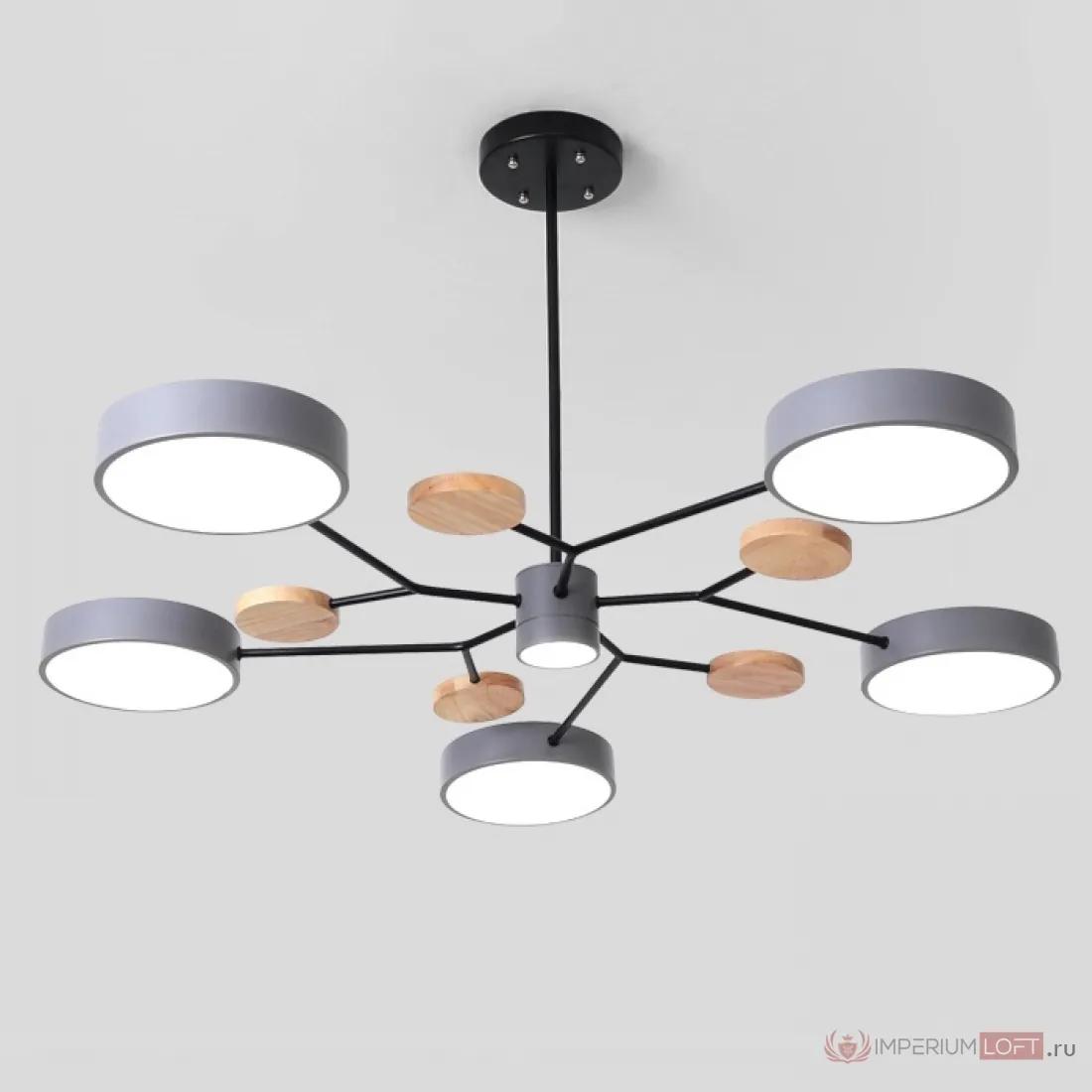 ImperiumLoft Люстра на штанге MEADE 6 lamps Grey фото