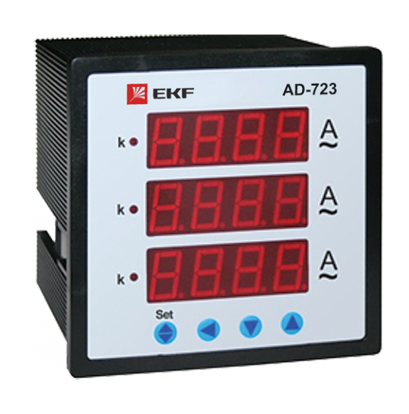EKF Амперметр AD-723 цифровой на панель (72x72) трехфазный PROxima фото