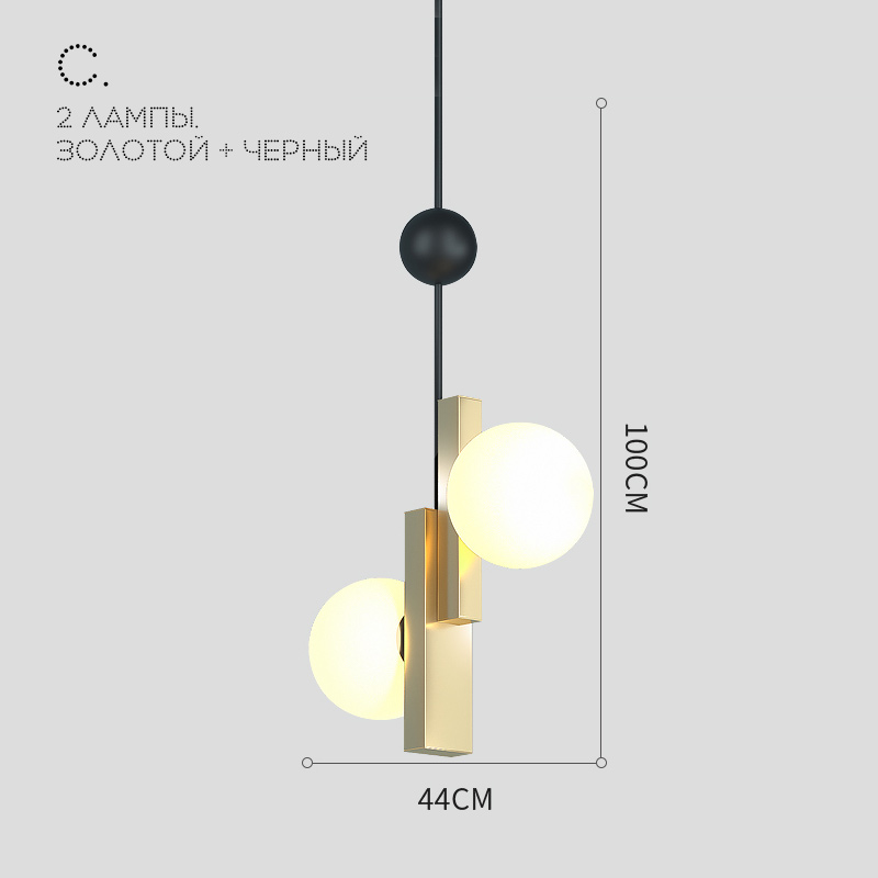 ImperiumLoft Подвесной светильник PANSY C D44 Gold фото