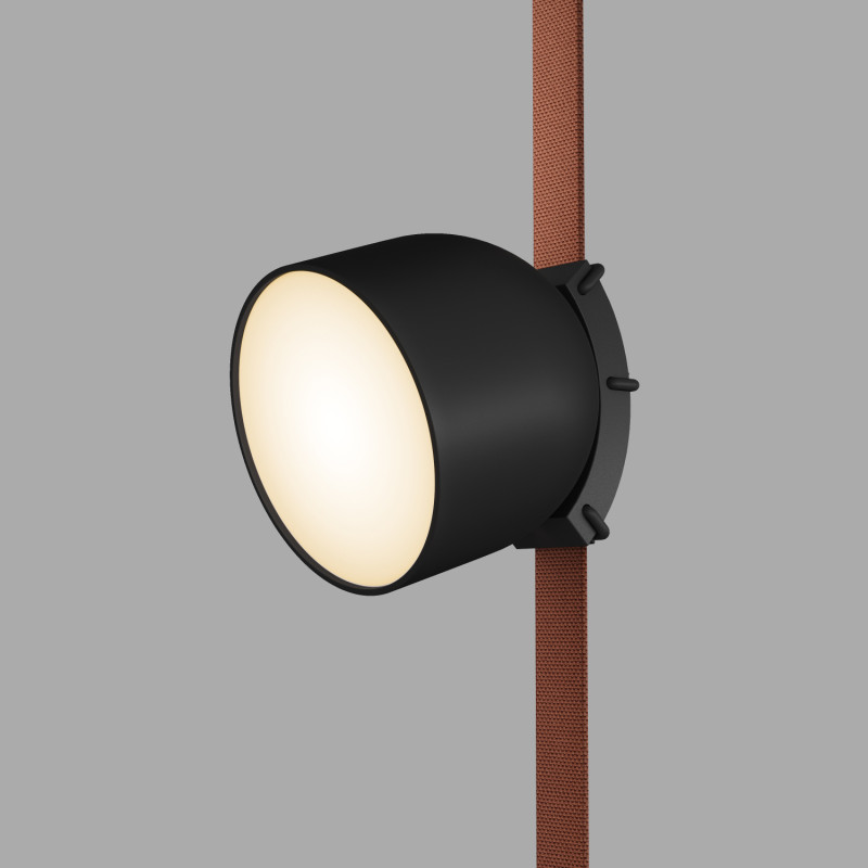 Denkirs DK5543-BK Поворотный трековый светильник Belty Spot со светодиодом d100mm H107mm 48V 12W 120° 3000K IP20 черный алюминий фото
