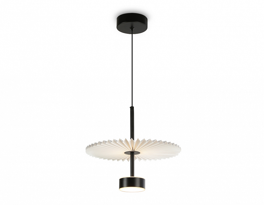 Ambrella Светильник светодиодный подвесной LH72601 BK/WH черный/белый 6W 3000K D300*260-1770 фото