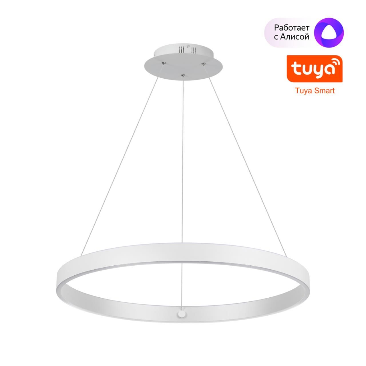 Novotech 359449 OVER NT24 000 белый Светильник подвесной диммир. со сменой цв.темпер. (пульт ДУ/прилож. Smart Life) IP20 LED 50/12W 85-265V 3000-6000К фото
