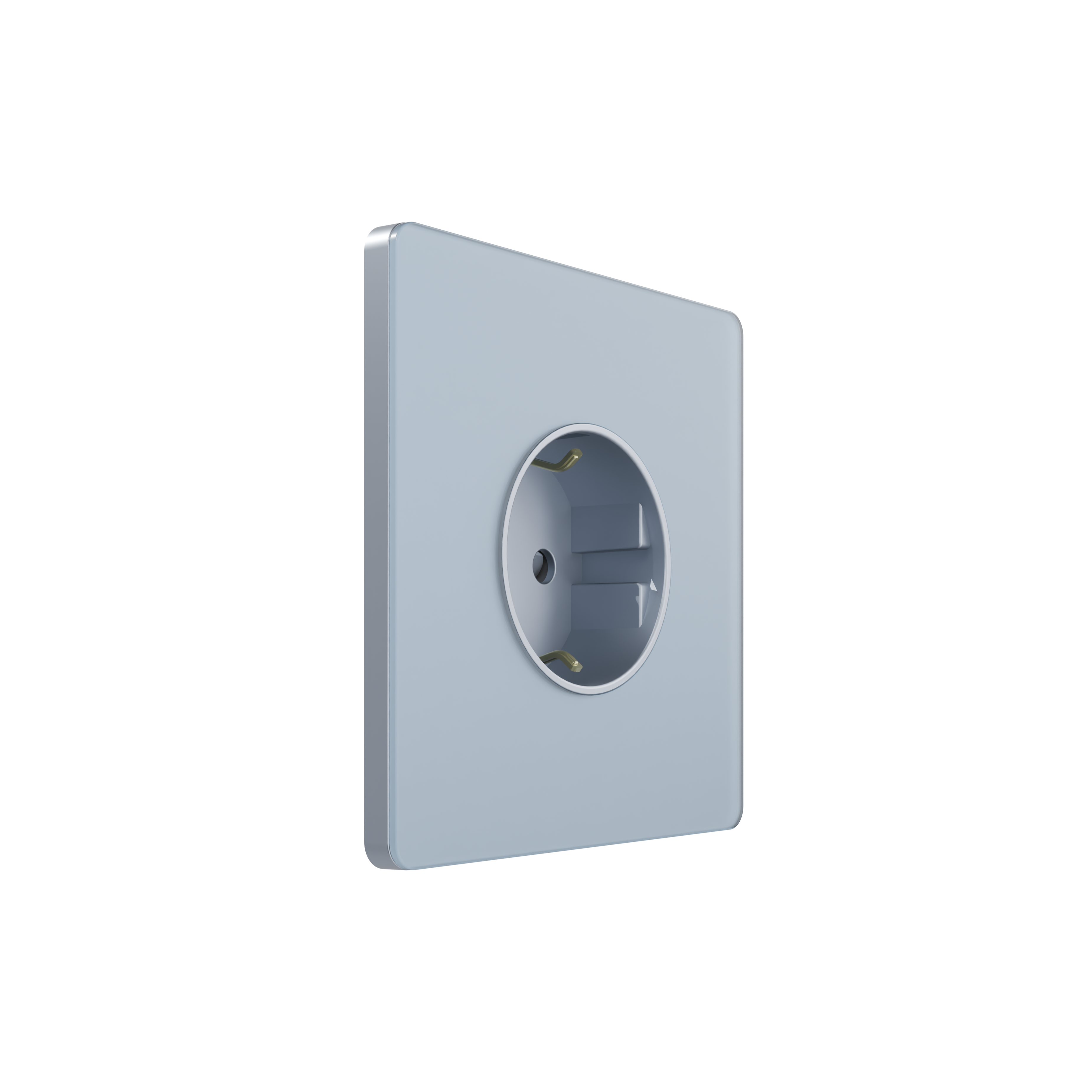 Systeme Electric Systeme Infinity Стальное небо Розетка с заземлением со шторками, 16А фото