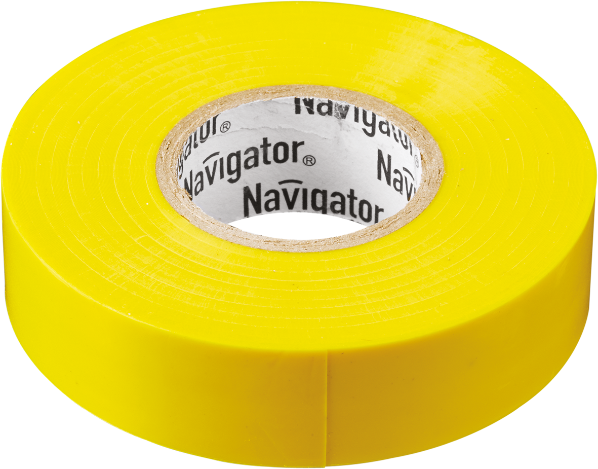 Изолента Navigator NIT-A19-20/Y жёлтая (200/10/1)