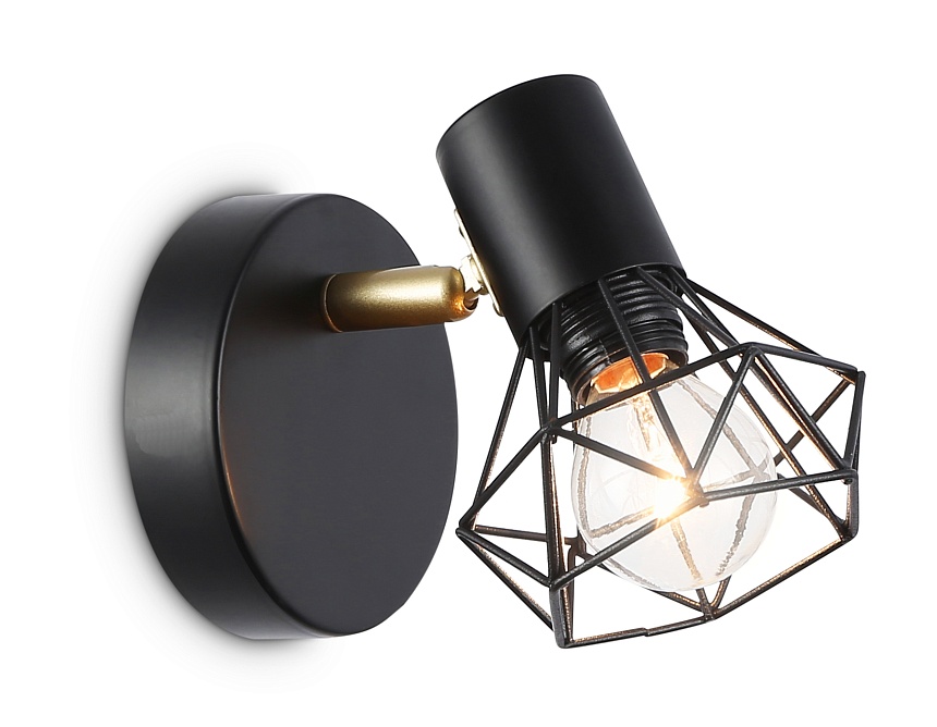 Ambrella Светильник накладной TR8655 BK/GD черный/золото E14 max 60W 170*100*140 фото
