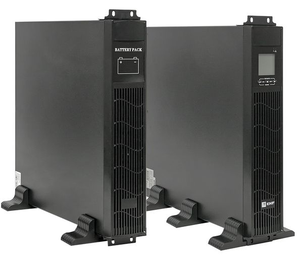 EKF Источник Бесперебойного Питания двойного преобразования E-Power SW900pro-RTB 3000 ВА / 2700 , для монтажа в стойку, c АКБ 8x12В_7 Ач,8 хС13,EPO,RS фото