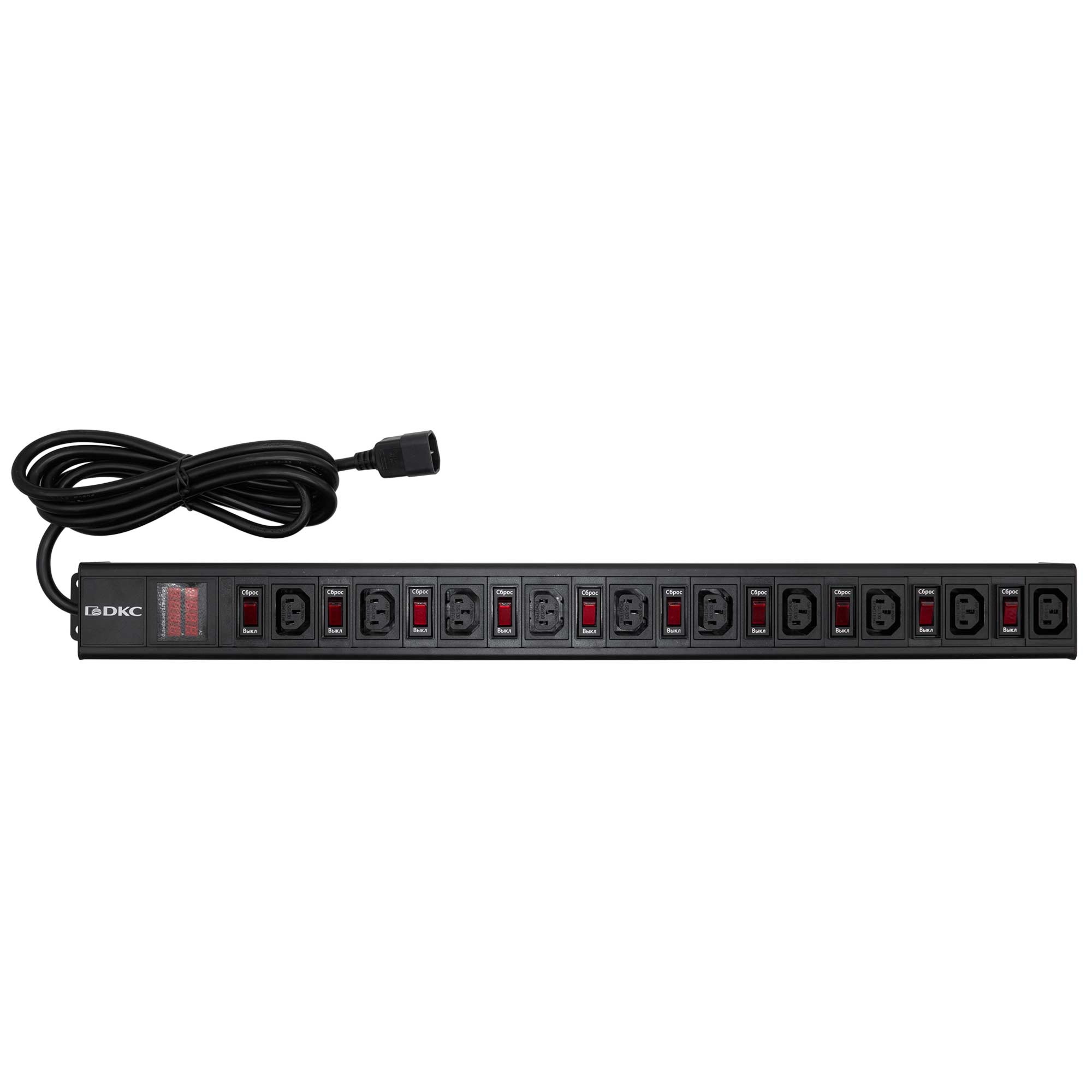 DKC Блок распределения питания (PDU) 0U 10A с индикацией и защитой, Вых:10 С13, Вх:С14 фото