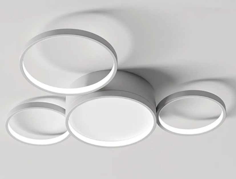 ImperiumLoft Потолочная люстра в виде колец TWINE 4 rings White фото