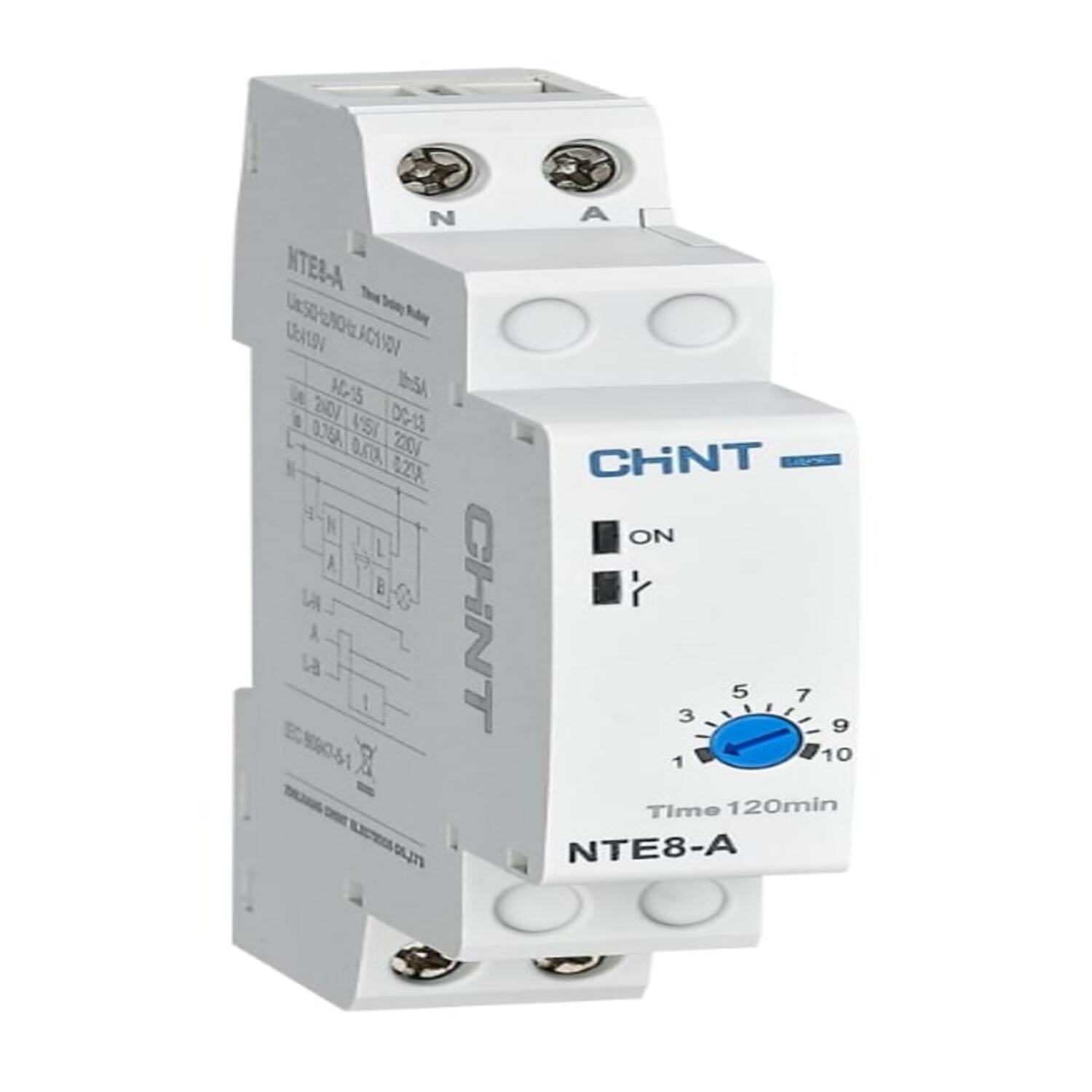 CHINT Реле времени NTE8-120A (задержка времени выключения)  12-120с, 1НО, АС3230В (R) фото