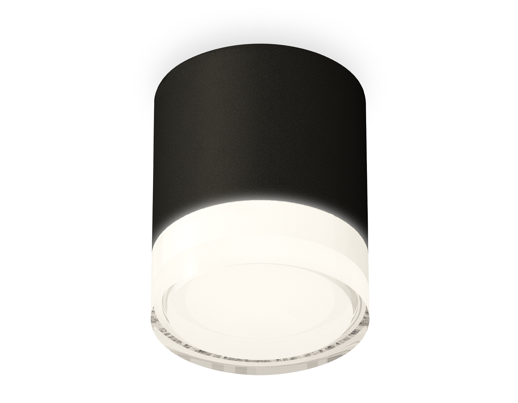 Ambrella Комплект накладного светильника с акрилом XS7402033 SBK/FR/CL черный песок/белый матовый/прозрачный MR16 GU5.3 (C7402, N7160) фото