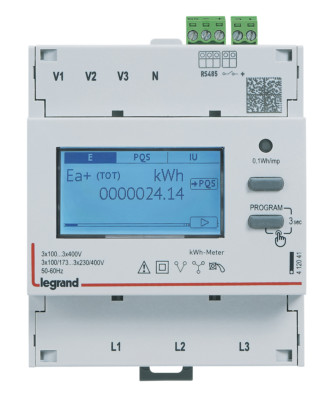 Legrand Трехфазный счётчик EMDX³ - трансформаторного включения - 4 модуля - выход RS 485. фото