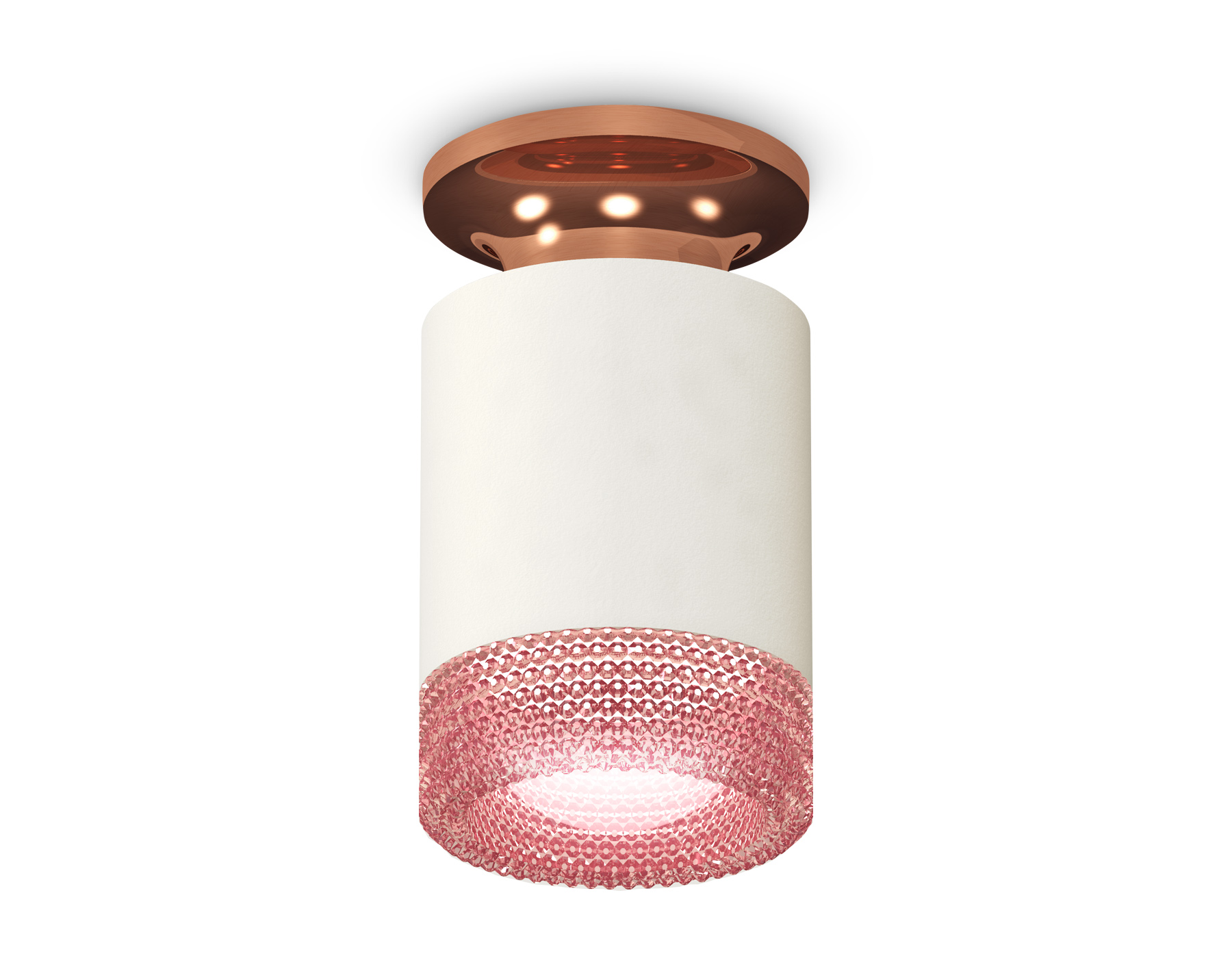 Ambrella Комплект накладного светильника XS6301202 SWH/PPG/PI белый песок/золото розовое полированное/розовы MR16 GU5.3 (N6906, C6301, N6152) фото