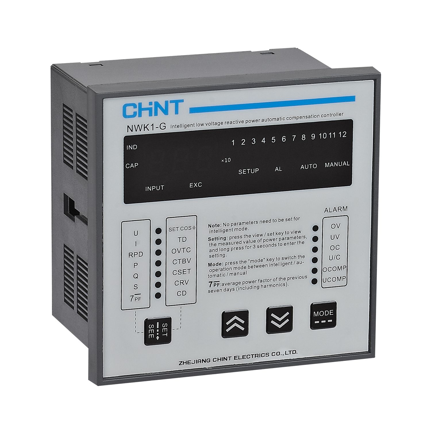 CHINT Регулятор реактивной мощности NWK1-GR-12GB  с 12-тью контурами фото
