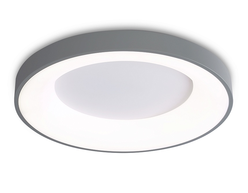 Ambrella Потолочный светодиодный светильник FZ1402 GR серый IP20 48W 3000K-6500K D500*50 (ПДУ ИК) фото