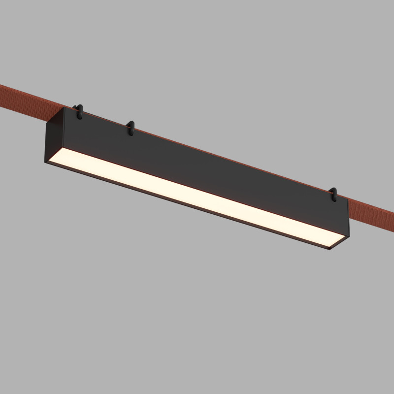 Denkirs DK5575-BK Трековый светильник Belty Linear со светодиодом L323mm H45mm 48V 12W 120° 3000K IP20 черный алюминий фото