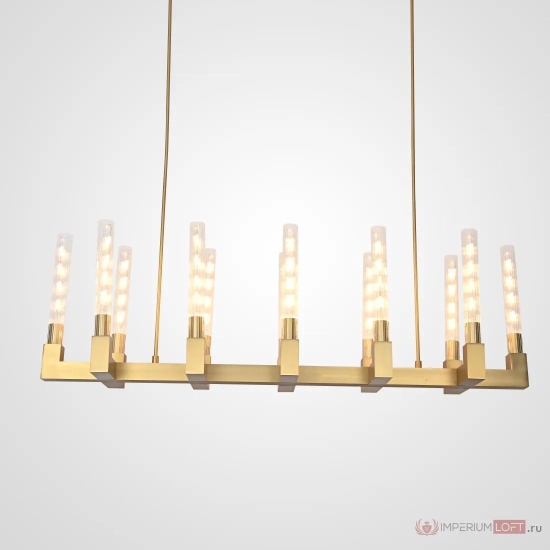 ImperiumLoft Люстра CANELLE Linear Chandelier 12 Modern Brass фото