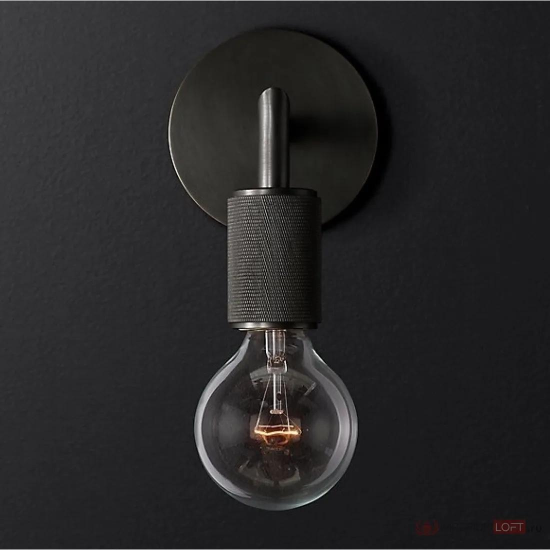 ImperiumLoft Бра RH Utilitaire Single Sconce Black фото