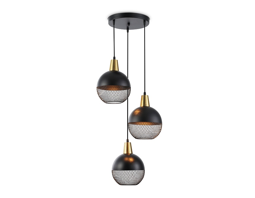 Ambrella Подвесной светильник TR8505/3 BK/CP черный/медь E27/3 max 60W D410*1000 фото