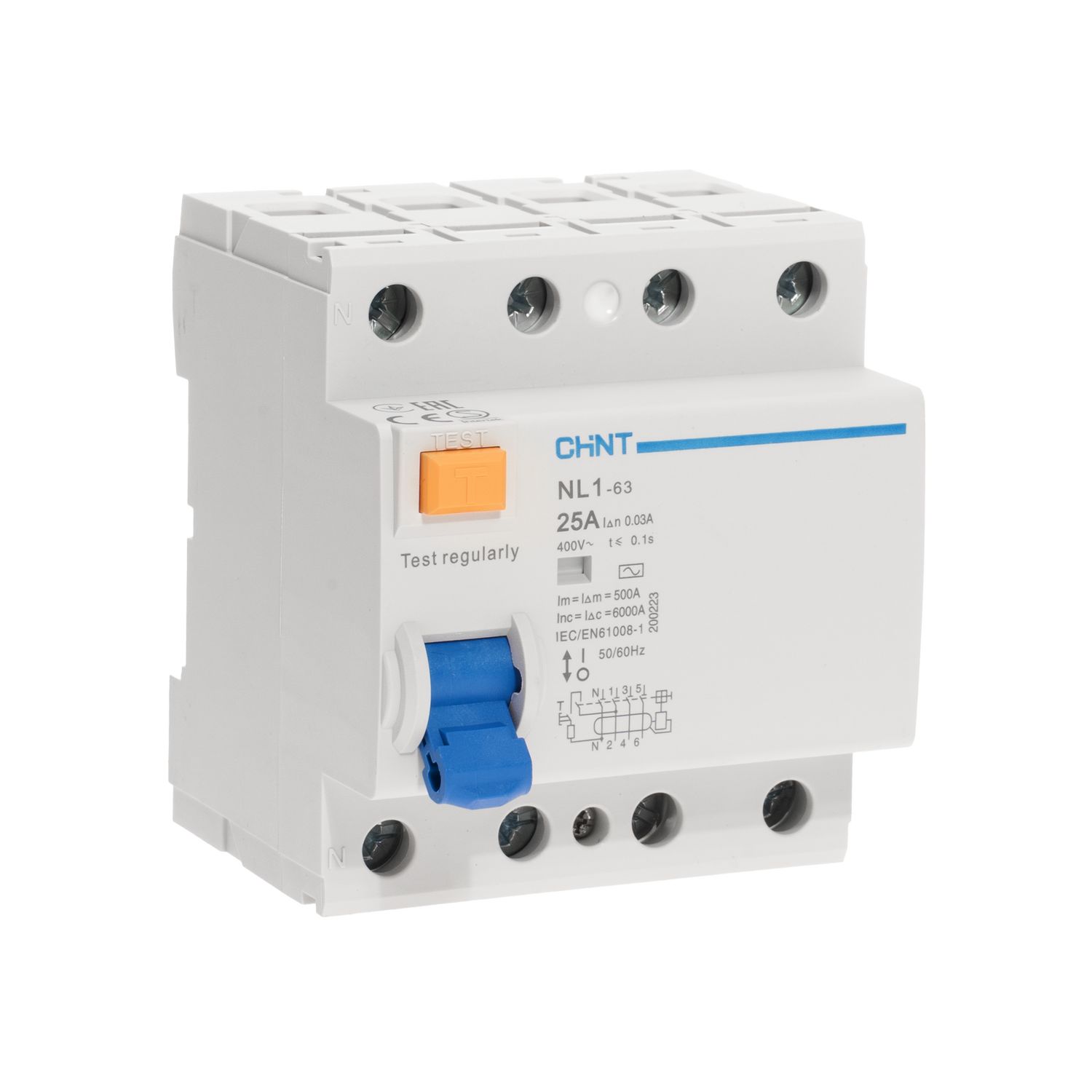 CHINT УЗО NL1-63 4P 25A 30mA 6kA тип AC (DB) (R) фото