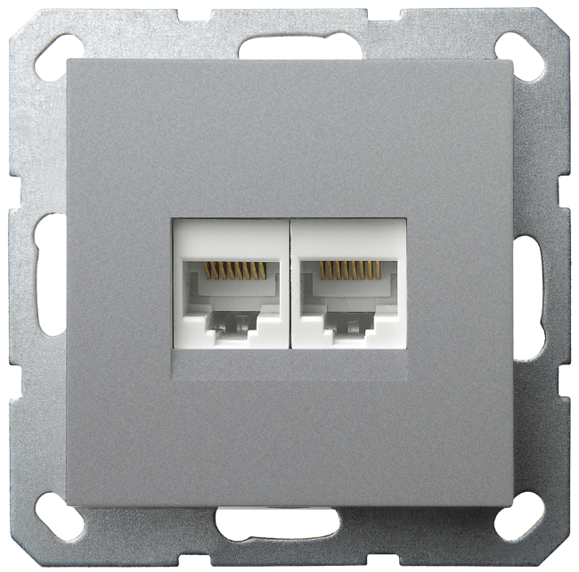 Jasmart G Алюминий Розетка RJ45 2-ая, 6 категория фото