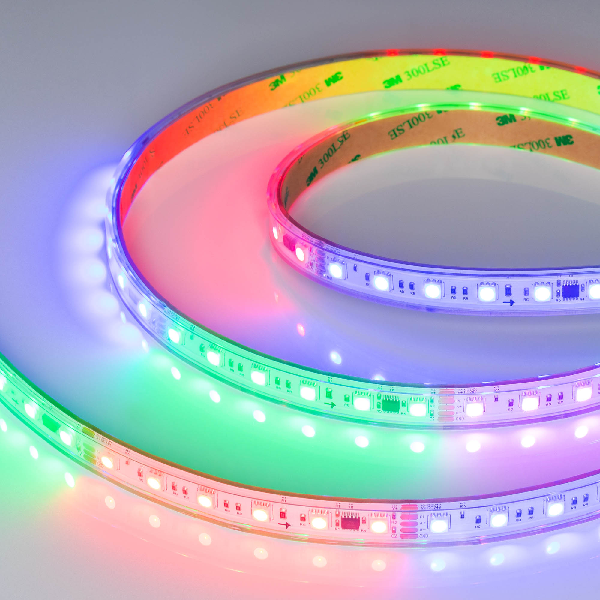 Arlight Лента герметичная DMX-PS-B60-15mm 24V RGB-PX6 (15W/m, IP67, 5060, 5m) (бегущий огонь) фото