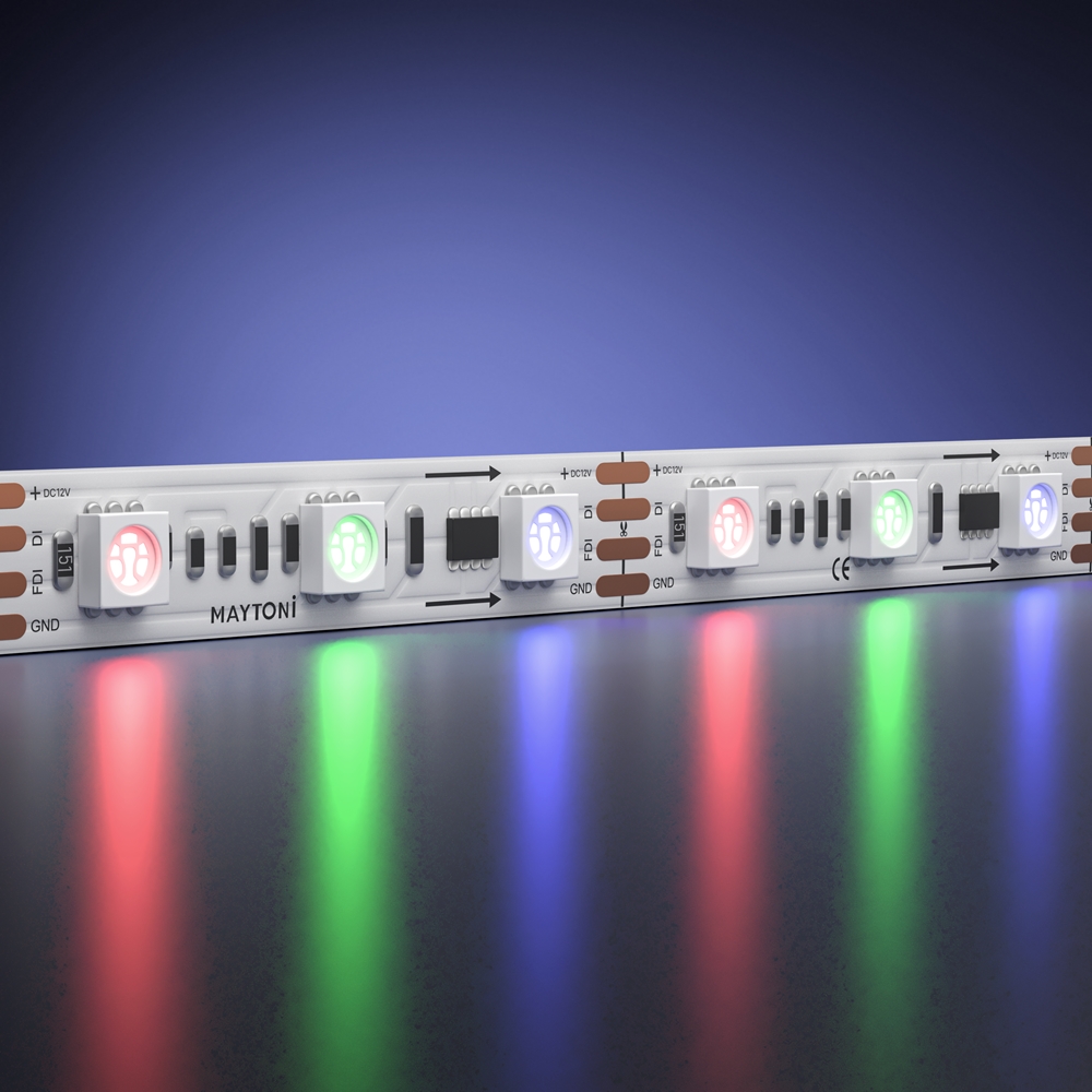 Maytoni Led Strip Светодиодная лента 12В 5050 14,4Вт/м RGB 5м IP 20 201242 фото