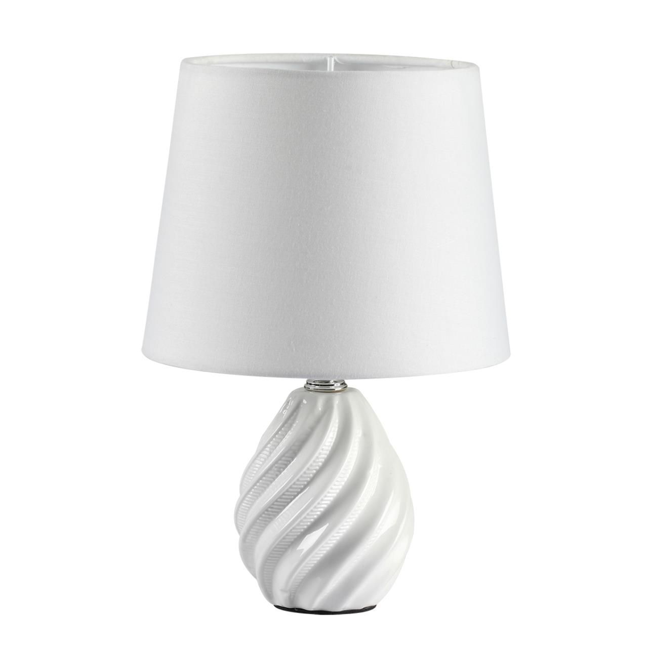 Lumion 8143/1T MODERNI LN25 000 белый, керамика/текстиль Настольная лампа Е27 1*60W 220V KEILA фото