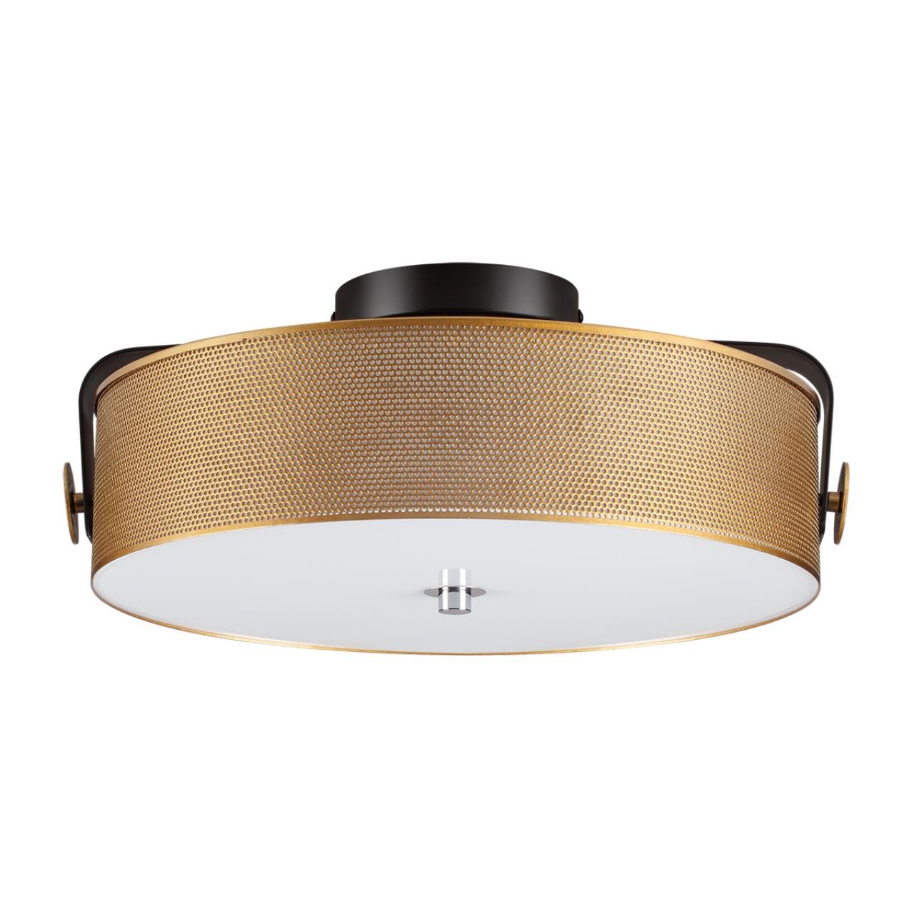 Lumion 6597/40L LEDIO LN24 черный, античная латунь/античная латунь металл/металл, стекло Потолочный светильник LED 40W 4000К 220V DRUMY фото