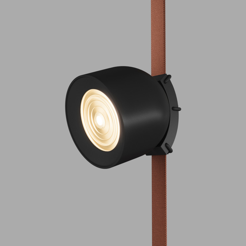 Denkirs DK5541-BK Поворотный трековый светильник Belty Spot со светодиодом d100mm H107mm 48V 12W 38° 3000K IP20 черный алюминий фото