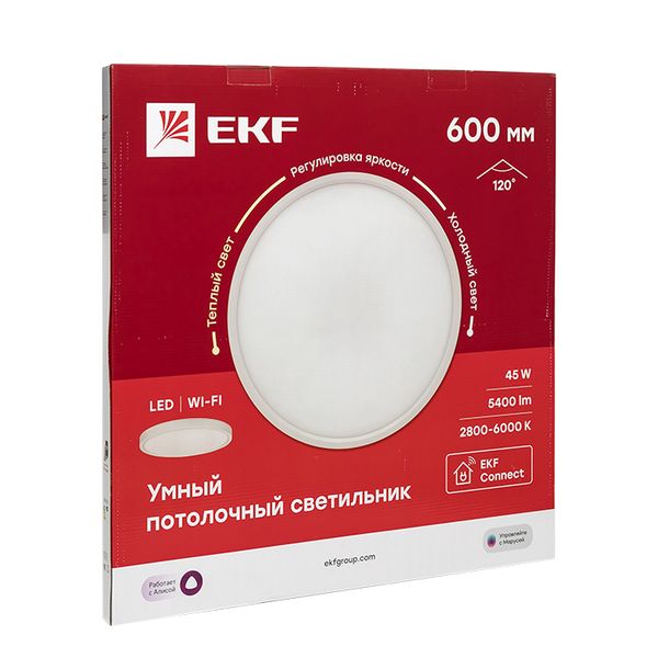 EKF Умный потолочный светильник 600 мм 45 W Connect фото