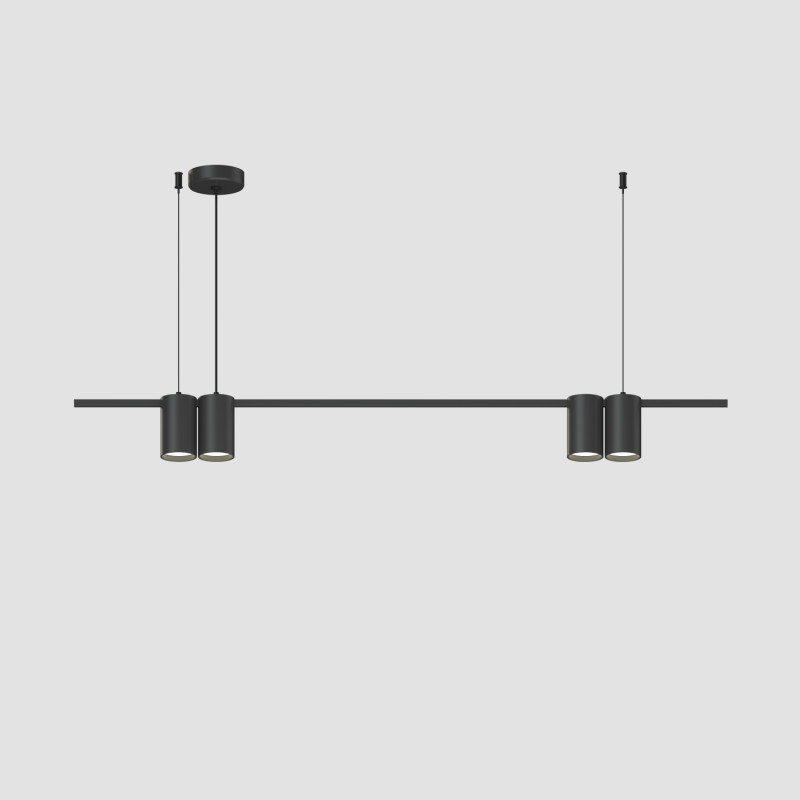 Denkirs DK4061-BK Подвесной светильник ORBIT, IP20, 4xGU10 LED до 15 Вт, черный матовый, алюминий фото