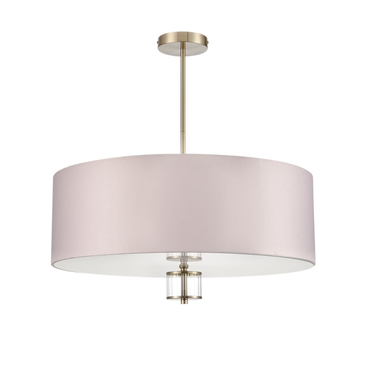 Lumion 8109/7C MODERNI LN25 латунь титаниум/бежевый, металл/текстиль/стекло Люстра потолочная E14 7*40W 220V DAMONA фото