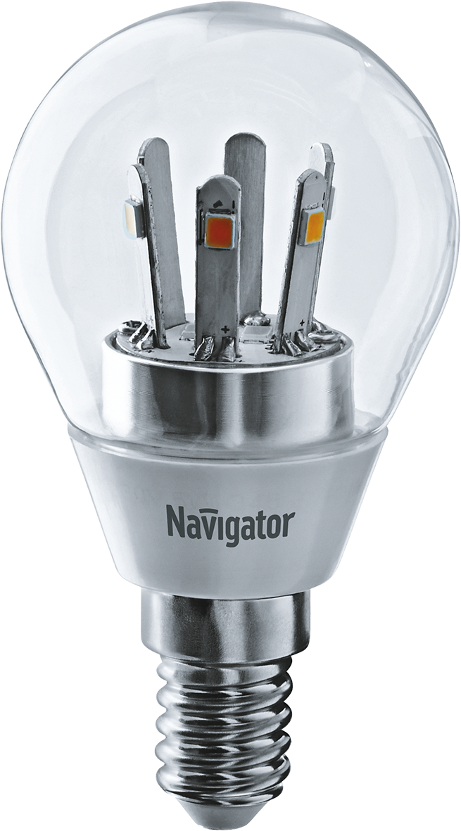 Лампа Navigator NLL-G45-5-230-2.7K-E14-CL (100/10/1)