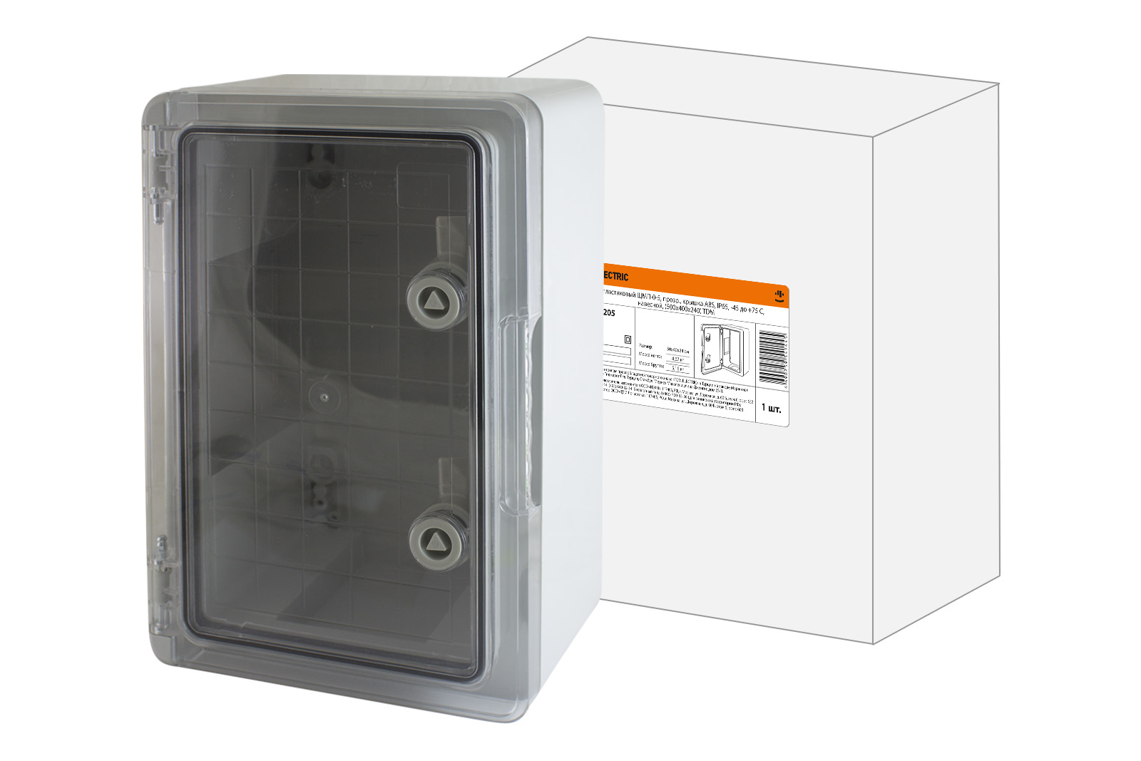 TDM Бокс пластиковый ЩМП-0-5, прозр., крышка ABS, IP65, -45 до +75 С, навесной, (500x400x240) фото