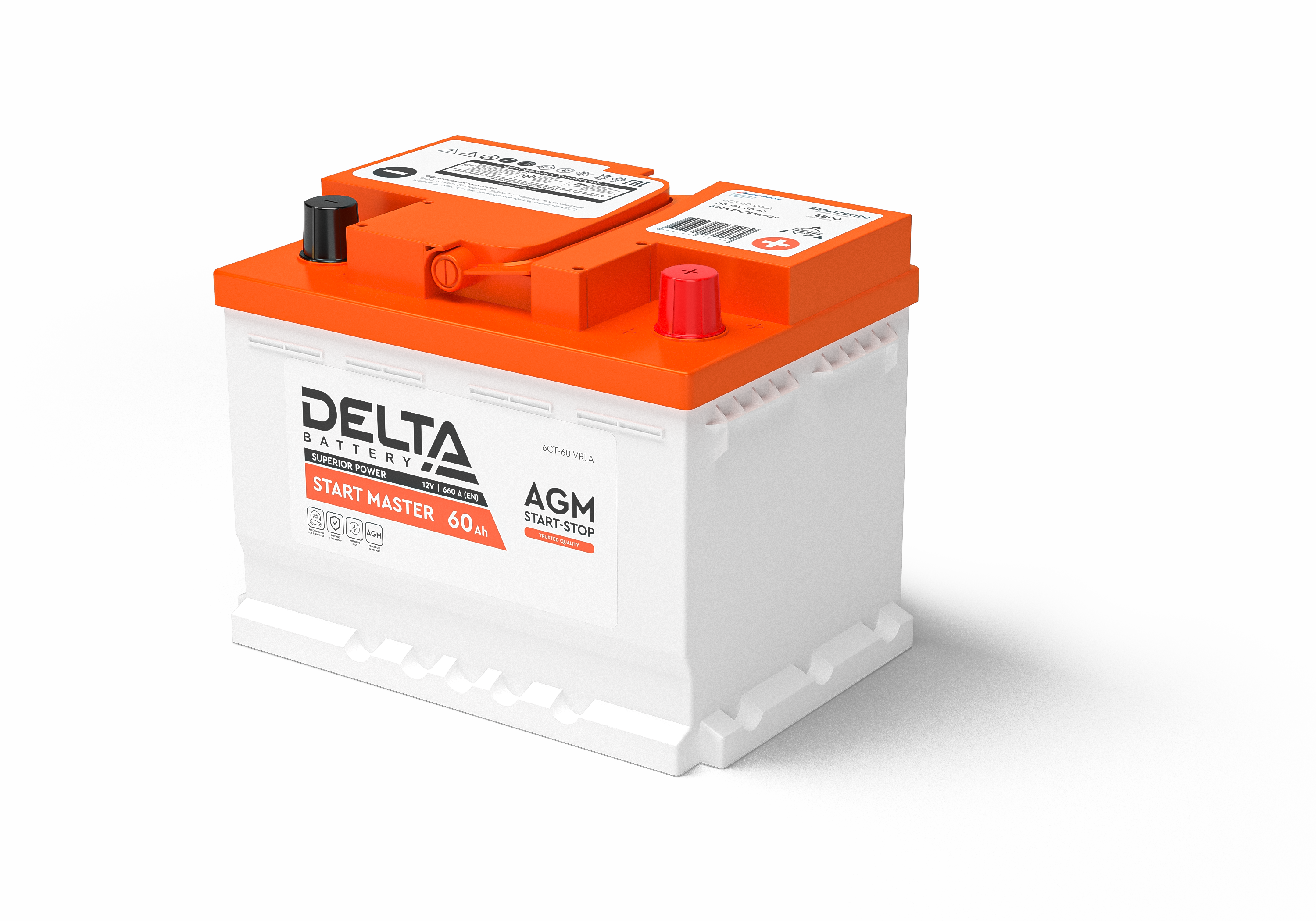 DELTA battery MASTER 60 Ah AGM аккумулятор автомобильный фото
