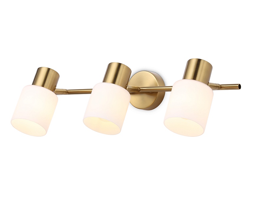 Ambrella Настенно-потолочный спот TR3972/3 BS/FR латунь/белый матовый E27*3 max 40W 460*80*140 фото