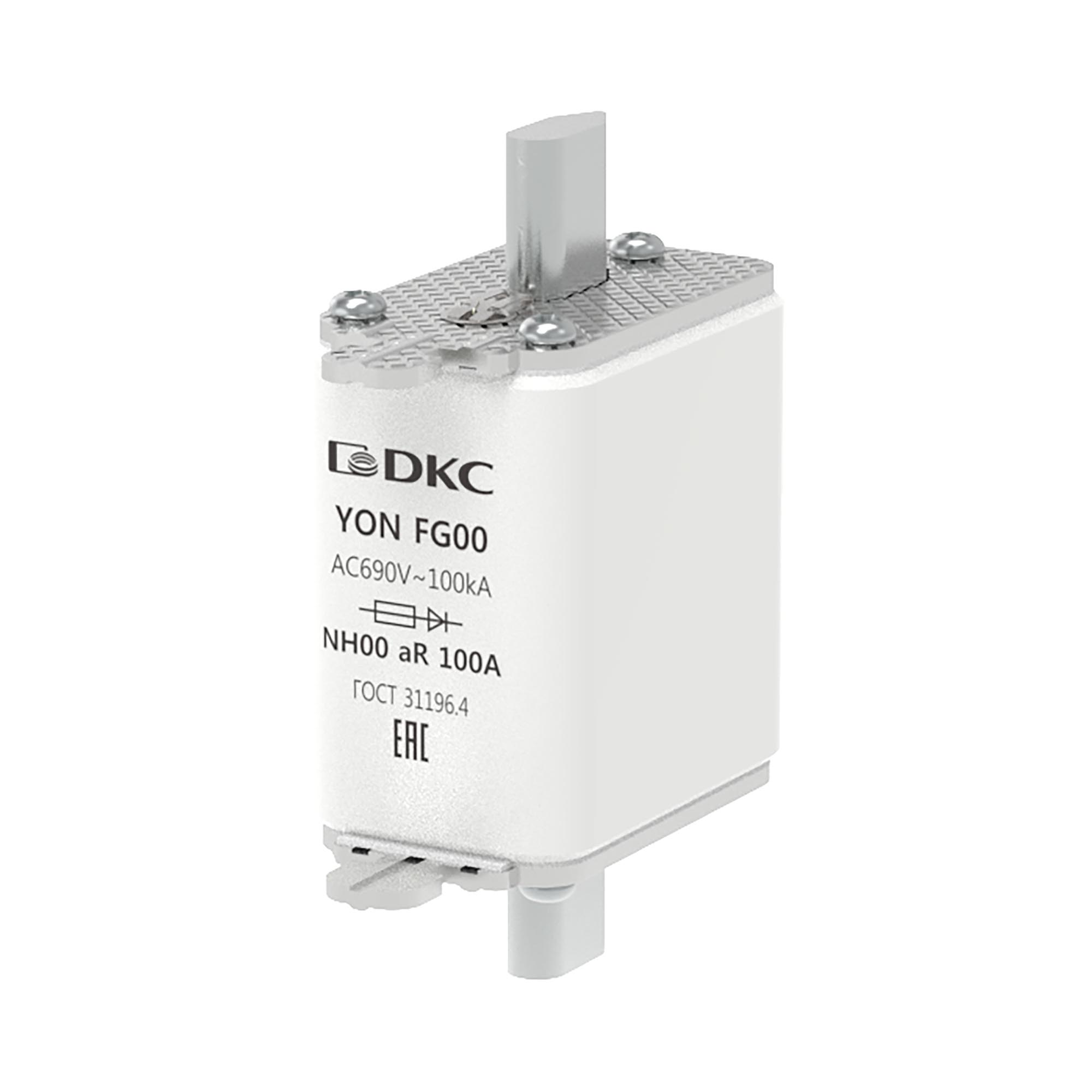 DKC Предохранитель YON ножевого типа FG00 100А 690V характеристика aR фото
