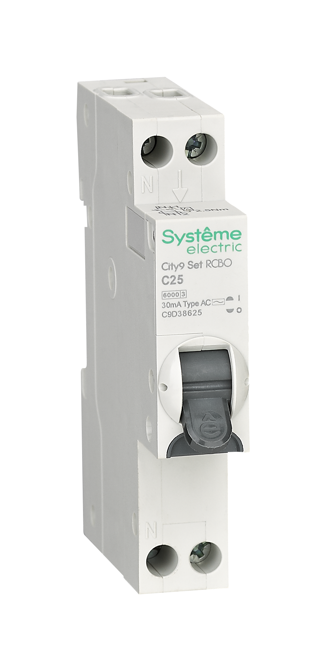Systeme Electric City9 АВДТ 1П+Н C25 6000A 30мА AC 18мм фото