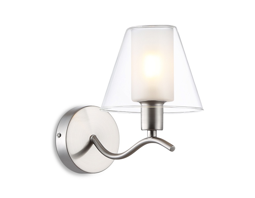 Ambrella Светильник настенный LH57085 SN/FR никель/белый матовый E14 max 40W 230*140*200 фото